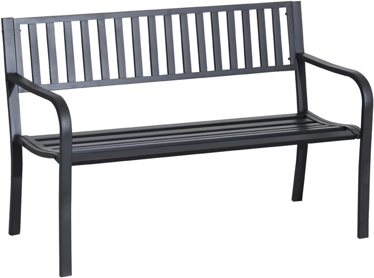 Patio Garden Bench With Steel Frame